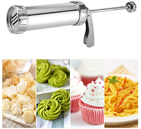 Máquina de prensa de galletas, kit de pistola extrusora de galletas con 20 moldes para galletas, 4 boquillas, juego de pistola de prensa de galletas para decoración de glaseado, kit de pistola de