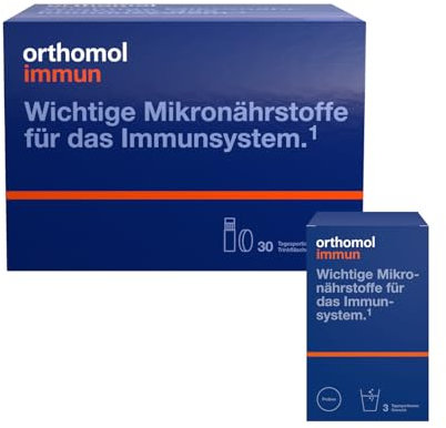 Orthomol Immun - Mikronährstoffe zur Unterstützung des Immunsystems - mit Vitamin C, Vitamin D und Zink - Trinkampullen/Tabletten, 30 St. Tagesportionen mit 3 Tagesportionen gratis