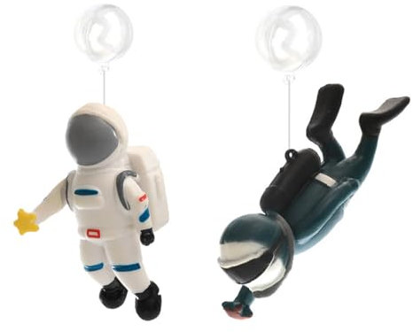 OUDQFCJ Aquarium Deko, 2 Stück Schwimmende Taucher Aquarium Dekoration Harz Aquarium Zubehoer Landschaftszubehör, für Aquarium und Aquarien Zuhause Büro