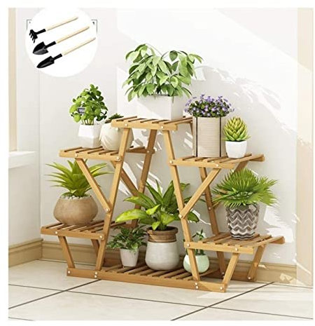 Estante de escalera de esquina, soporte for plantas de interior, estante de exhibición de soporte de planta de esquina escalonado for plantas de interior y exterior, soporte for flores de 3 niveles(87