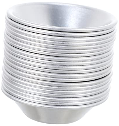 PartyKindom 20pcs Egg Tart Molds for Baking Tartlet Mold Cake Baking Tools for Making Egg Tart and Small Pudding in Home Kitchen