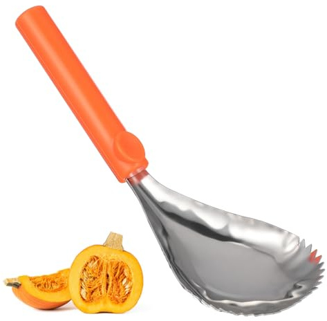 DECORNIJIA Utensile Scavino in Acciaio Inossidabile con Lame Seghettate Scavino Manuale per Rimozione Torsolo e e Strumento Intagliare Multifunzionale