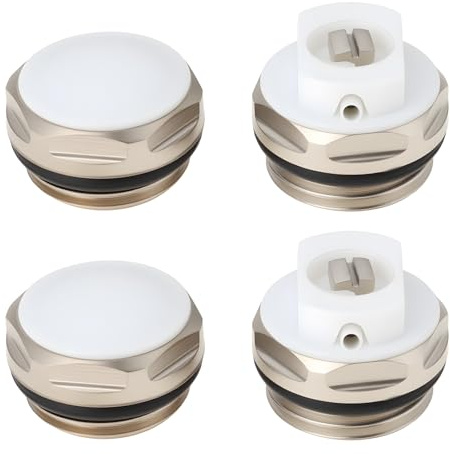 YINETTECH Juego de 4 Tapones de Ventilación para Radiador G1/2 Aptos para Sistemas de Calefacción Radiadores Y Aire Acondicionado.