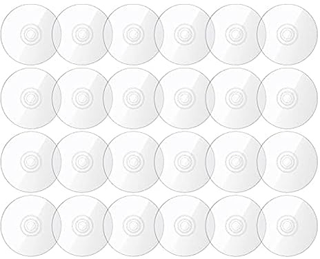 Buerjia 30 Pcs Clear CDs for Painting Blank CDs for Decoration DIY Aesthetic Wall Cd Room Decor Transparent Wall CDs Crafts
