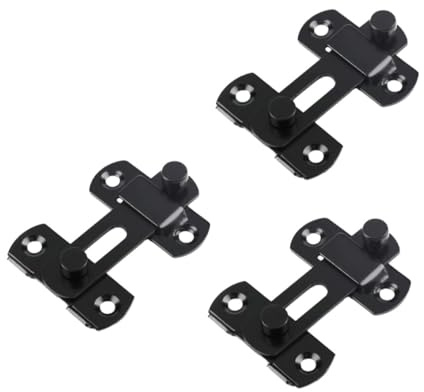 FIXOSHEE 3 pezzi Serratura Chiavistello in Acciaio Inossidabile per Porte Scorrevoli Blocco Sicurezza Resistente per Porte Finestre Armadi e Chiusura Robusta Anti-intrusione