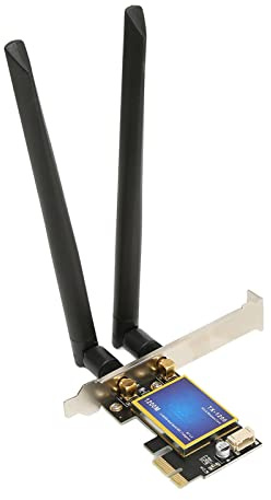 Wakects Tarjeta WiFi PCIE de 1200Mbps, Adaptador de Red WiFi BT de Doble Banda para PC, con Rendimiento Estable para Transmisión HD de Juegos en Línea