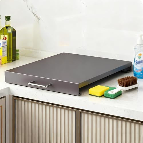 Cubierta Protectora para Estufa de Gas Cubiertas Placas 4 Quemadores Soporte Estufa Gas para Viviendas Pequeñas, Encimeras Cocina(Gray,L11.81xW15.75xH1.97IN)