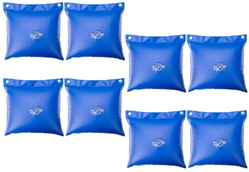 DEARMAMY 8 Stück PVC Hängetaschen für Poolabdeckung Wetterfeste Winterbeutel zur Pool Winterfestmachung Kompatibel mit Bodenpools Poolzubehör für Terrasse und Garten