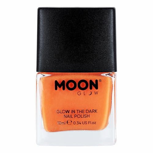 Moon Glow, im Dunkeln leuchtender Nagellack, 14 ml, phosphoreszierender Nagellack (Orange, 10 ml (1 Stück))