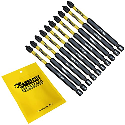 10 x SabreCut SCPH289_10 89 mm PH2 Jeu d'embouts de tournevis à percussion magnétique Phillips Heavy Duty Compatible avec Dewalt Milwaukee Bosch Makita et plus