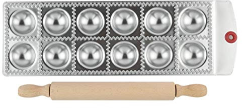 Stampo Ravioli in Alluminio con Matterello, FantasyDay Set di 2 Pastamaker Stampi Rotelle Pasticceria per Panzerotti, Crostata, Biscotti, Pierogi, pasta - Tagliapasta Forme per Ravioli Dumpling Maker