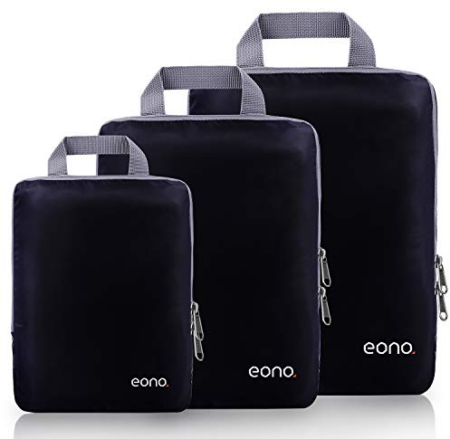 Eono Organizadores de Viaje de compresión expandibles, Impermeable Organizador de Maleta, Cubos de Embalaje, Compression Packing Cubes