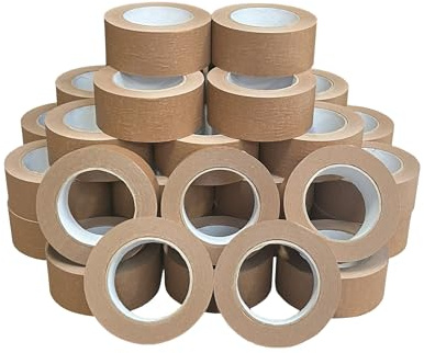 Kortpack - 36 Rollen - Papier Klebeband- Braun - 50mm x 50m