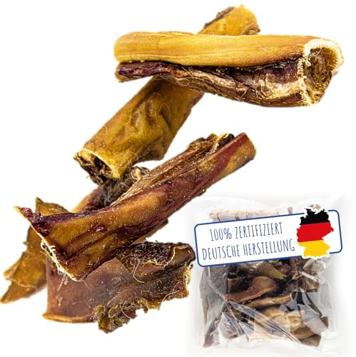 MERVELA 100% Rinderkopfhaut | 1 kg | ohne Fell | 100 % natürliche Hundekauartikel