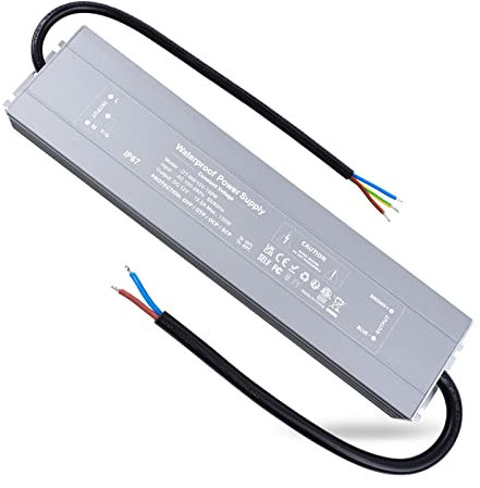 REYLAX LED Trafo 12V Wasserdicht 150W 12,5A Treiber Gleichstrom Netzteil IP67 Trafo 230V auf 12V LED Driver Konstantspannung Transformator Niedervolt Trafo Schaltnetzteil für Außen Led Streifen