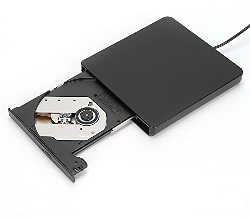 External CD DVD Drive, USB2.0 Portable Optical Drive Rewriter Reader Writer Burner, Support CD-ROM/CD-R/CD-RW/DVD-ROM SL/DVD-R/DVD-RW/DVD+R/DVD+RW/DVD+R DL for Laptop Desktop Pc Plug and Play(black)