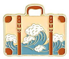 STANG Abenteuer im Freien Emaille Pins Koffer Runde Berge Ozeane Welle Broschen Rucksack Kleidung Anstecknadel Abzeichen Schmuck Geschenk