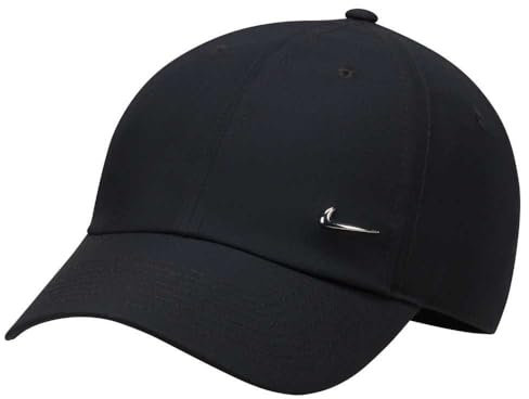 Nike Unisex Erwachsener Dri-Fit Club, Hut Mit Visier, Black/Metallic Silver, L-XL