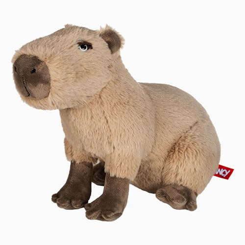 FANCY Stor Kapibara Gosedjur 24 cm - Mjuk Capybara Plysch för Barn 0+ och Vuxna - Realistiskt Djur Gosedjur - Perfekt Present till Födelsedag, Påsk och Fest