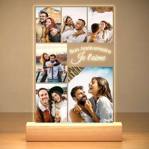 KoxSmar Cadeau Femme Personnalisé, Cadre Personnalisé Photo, Cadre Photo Personnalisé, Cadre Photo Personnalise, Cadeau Anniversaire Femme