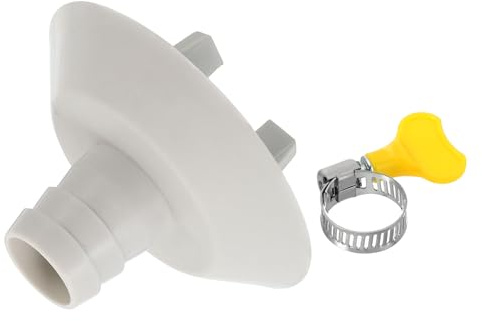 PATIKIL Conector de Manguera de Desagüe para Aire Acondicionado de 25mm, Conector Universal de Salida de Drenaje con Abrazadera, Estilo Blanco 3