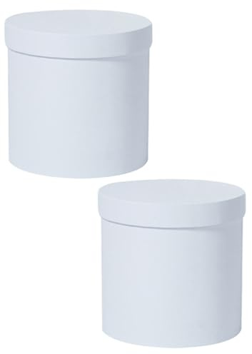 Zerodeko 2stücke Runde Blumenschachteln Dekorative Karton Blumengeschenke Hochzeiten Und Feiern Zum Von Blumensträußen Geschenkverpackungen Und Mehr