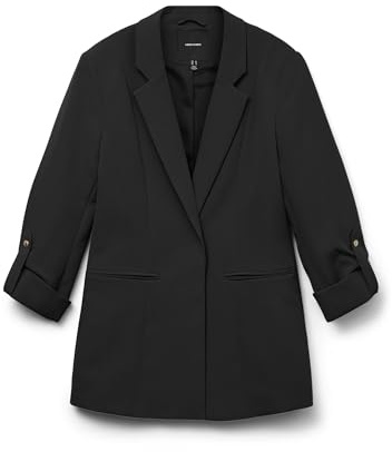 VERO MODA Vmgloria 3/4 Slim Blazer Noos, Negro, 42