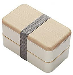 Scatole Lunc Scatola Lunc a Doppio Strato per microonde da 1200 ml Scatola Bento per Insalata in Legno Scatola Contenitore Portatile con Borsa Lunc