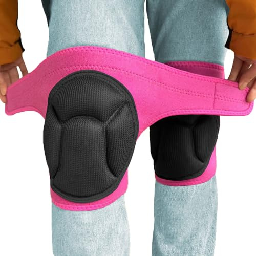 WUHUAROU Garden Knee Pads for Women for Flooring House Cleaning, Soft Kneeling Cushions for Weeding Planting, Comfortable Protective Knee Pad for Kneeling for Yard Carpet Concrete Tile Work, Pink M
