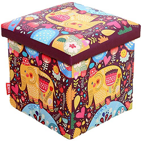 MEILISHAOMEI Repose-Pieds de Rangement en Forme d'éléphant,Tabouret de canapé Pliable et Multifonction,Banc à Chaussures,décoration de Salon,Chambre à Coucher,Maison