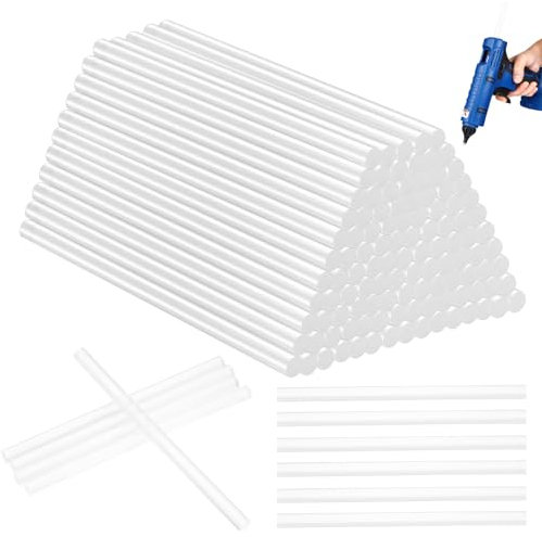 160 Pz Stick Colla a Caldo, Ø 7 mm x 120 mm Ricariche Colla a Caldo Stick Trasparente per Pistola Colla a Caldo, Ricarica Bastoncini di Colla per Fai Da Te, Artigianato, Riparazione