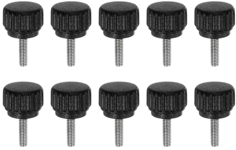 QUARKZMAN 10 Stück Rändelschraube M3 x 10mm Flügelschrauben mit Gewinde, Edelstahl 304 Knebelschraube 13mm Rund Klemmschraube Sterngriffschraube Klemmhebel Daumenschraube für Möbel Maschine