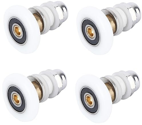 Gadpiparty Shower Door Rollers Runners Wheels 28mm Eccentric Glass Door Pulleys Replacement Parts for Bathroom 4pcs Pack