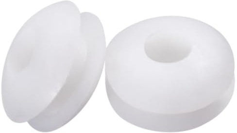TA-VIGOR 3mm Rubber Grommets 50Pcs White Cable Wire Protectors | Conductor Wiring Blanking Gasket Ring Grommets, Electrical Cable Hole Plugs for Protecting Wires, Cables and Plugs