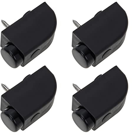 Cerradura de Seguridad para Ventanas Corredizas Negra 4piezas | Plástico, para Puertas Corredizas y Ventanas Deslizantes, a Prueba de Niños, Cierre Instantáneo