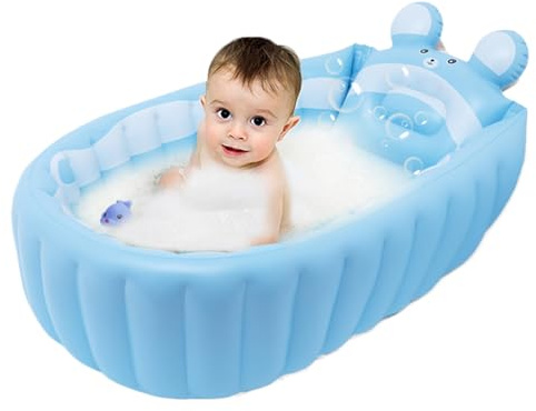 Baignoire pour bébé pour tout-petit, baignoire gonflable,Baignoire pour les tout-petits pour douche | Piscine d'air d'économie d'espace pour la piscine de douche à la maison Utiliser l'hôpital de la g