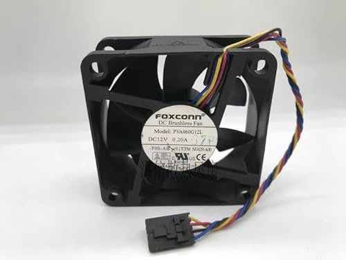60MM Computer cooling fan，PVA060G12L 12V 0.20A 6025 PWM temperature controlled 4-wire cooling fan