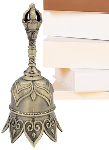 Campana manual – Campana para profesores – Campana metálica vintage instrumento de sonido ruidoso para iglesia boda eventos restaurante deporte meditación