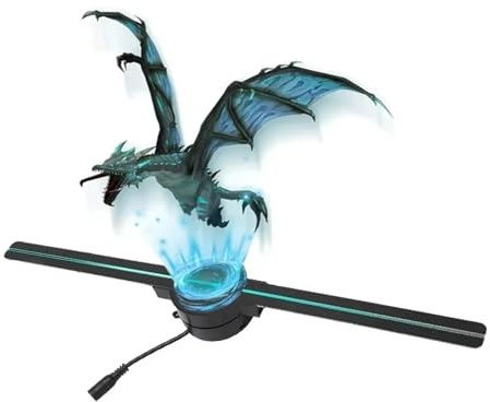 Halloween-Hologramm, 3DHologram Fan 41CM 3D Holographic Projektor Werbedisplay Licht HD Holographic Projektor for Geschäfte Bars Party Weihnachten für Geschäft, Weihnachten