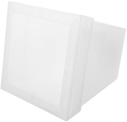 jojofuny Lampada Fioriera Solare Quadrata Luminosa da Giardino Vaso Decorazione con Luce Automatica Plastica Resistente