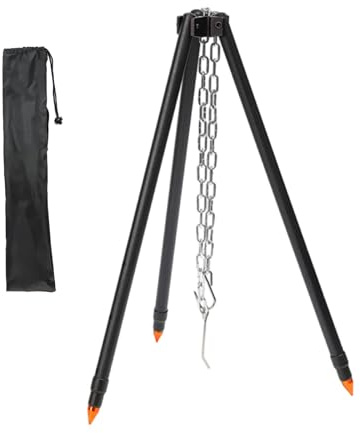 UncleS Feux De Camp Réglables Trépieds Cuisson Durabilité Grils Portables pour Les Familles en Plein Air Pique-niques Barbecues D'arrière-Cour Cuisson en Aluminium pour Feux Camp