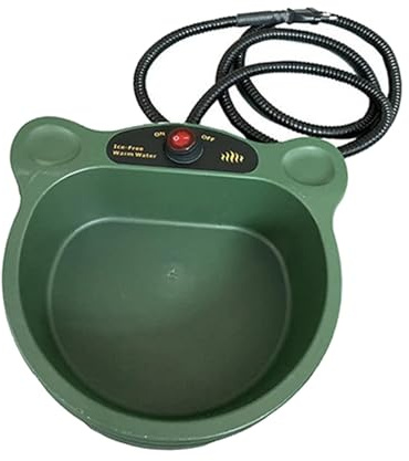 Milageto Beheizte Wasserschale für Hunde & Katzen, beheizte Trinkschale, beheizte Hundeschale mit Einstellbarer Temperatur, beheizte Wasserschale mit bissfestem Netzkabel für Enten, Hühner, Kaninchen