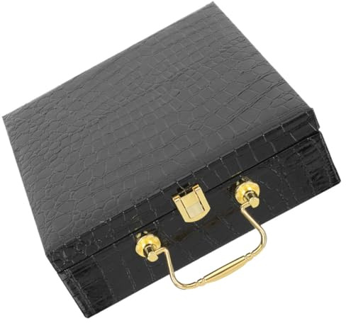AUTSUPPL Scatola la Conservazione dei Sigari in Legno Rivestimento in Pu Nero Custodia Portatile per Sigari da Viaggio Protegge Durante gli Spostamenti Outdoor