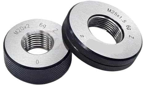 Slät ringmätare Gängringmätare Set for metriska gängor M45-M55 Lagerstål 2A Tolerans ±0,001mm 2 st