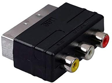 PSBasics, adattatore Scart Adapter, da Audio Video RCA a Scart, adattatore AV Plug, TV, console