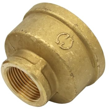 Stabilo-Sanitaer Messingfitting Reduziermuffe 3/4 x 1 1/2 Zoll Reduzierung Übergangsmuffe Messing Fitting Gewindefitting Rohrfitting