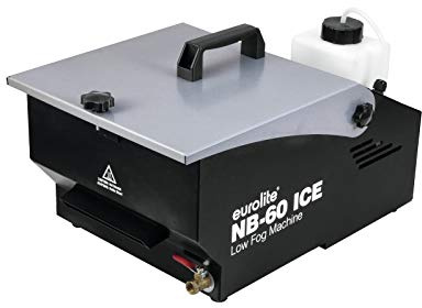 Eurolite NB-60 ICE Bodennebler | Kompakte Bodennebelmaschine mit 600 W, Timer, Eiswürfel kühlen den Nebel ab | Eine Tankfüllung und 2 kg Eis reichen für ca. 1,5 Stunden Nebeln