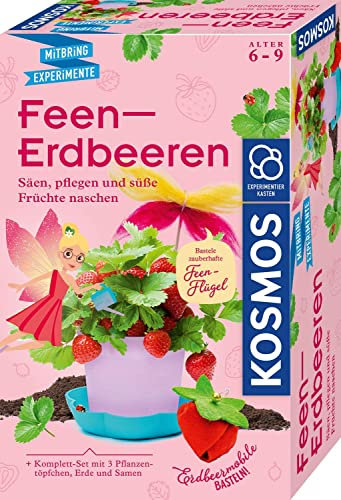 KOSMOS 657819 Feen-Erdbeeren Experimentierset für Kinder, optimales Geschenk für Mädchen ab 6 Jahren, Planzset, Experimentier-Set