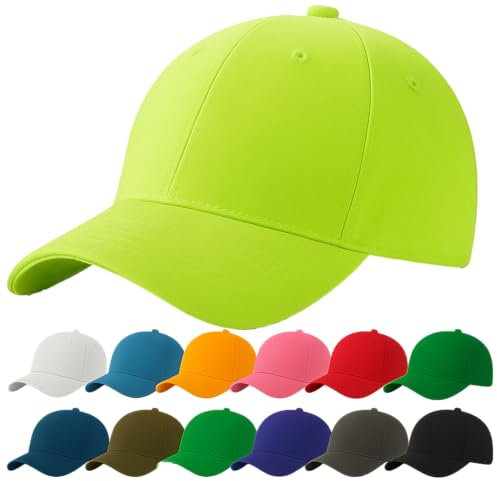 4sold Baseball Cap Baumwolle, Unisex Baseballkappe Herren Damen, Verstellbar Einheitsgröße, Sonnenmütze, Leicht & Atmungsaktiv, Sport Freizeit Outdoor