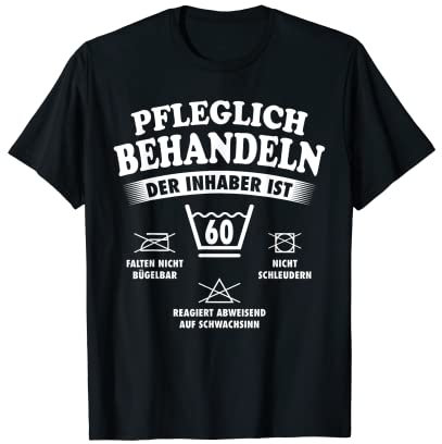 1963 Geburtstagsshirt Pfleglich Behandeln 60.Geburtstag Mann T-Shirt